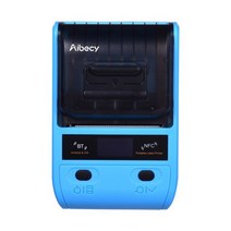 DP23 미니 휴대용 무선 감열식 프린터 영수증 58mm 잉크 없음 USB NFC 블루투스 라벨 Windows Android PC 용 197784, Blue_EU 플러그