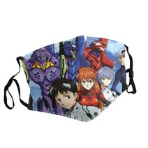 Neon Genesis Evangelion-2 성인용 인쇄 마스크 일본 만화 영화 방진 빨 조절 가능