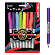 BIC GPMAP81-Ast Marking Permanent Marker Fine Point Assorted Colors 8-Count, 1