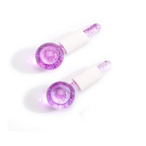 1 쌍의 얼굴 롤러 볼 얼굴 눈 마사지 글로브 냉각 아름다움 아이스 하키 에너지 크리스탈 공 물 파도 피부, 07 Gillter purple