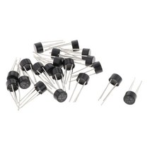 2W10 2A 1000V용 20x 다이오드 브리지 변환 전기 장비, 2.6x0.9cm, 블랙 실버, 전자부품
