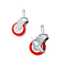 플렌티 버킷 돌리 바퀴 2인치 빨강 세차 물통 우레탄, 2인치빨강바퀴(브레이크) 1개