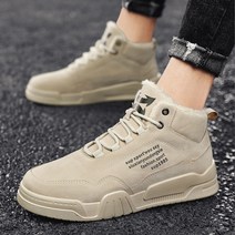 ZZJJC 겨울 스노우슈즈 남성 기모 보온 키높이 하이탑 면화 남성 면화 슬립온 슈즈