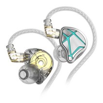 모니터링 유선 이어폰 긴줄이어폰 긴이어폰 게이밍 이어폰 kz esx 스페셜 에디션 12mm 다이나믹 베이스 이어버드 인 이어 모니터 헤드폰 스포츠 노이즈 캔슬링 하이파이 헤드셋, 1-하얀