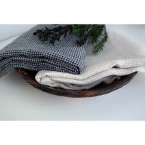 린넨 원단 고방체크 깅엄체크 잔 체크 요루 7235/7161, 네이비 7235