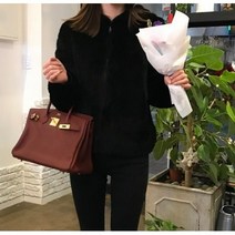 니팅밍크후드자켓
