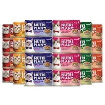 뉴트리플랜 대용량 캔 160g x 48개 고양이 습식 캔 종류별 선택담기, 흰살참치와연어 160g x 24개, 6종(각4개씩) 160g 24개