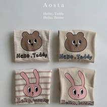 아오스타 23년봄 곰곰토토티 유아 아동 키즈티셔츠 아기맨투맨
