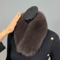 사가폭스 머플러 자석목도리 퍼 쁘띠머플러 코코아