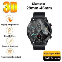 DU 3D 하이드로 겔 보호 필름 Smartwatch 스마트 워치 화면 보호기 라운드 시계 직경 33 35 37 39 42 mm 29 46mm 호일 H