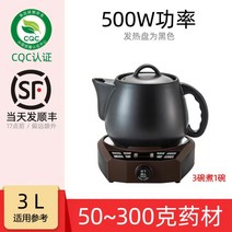 대용량약탕기 전기약탕기 중탕 홍삼추출기 내열 녹용액, 3L 블랙포트+원터치노브500W