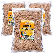 슈퍼주 수퍼프리미엄 다용도 우드펠렛 소동물 바닥재, 3개, 1.8kg