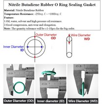 고무오링 패킹 실리콘 오링 고무링 NBR O 링 씰 개스킷 두께 CS 3mm OD 10 ~ 80mm 니트릴 부타디엔 고무 스, 22 OD 31mm_01 50pcs_01 3mm