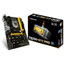 BIOSTAR ULTRA PRO CRYPTO-MINING 마더보드 TB250-BTC PRO