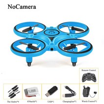 취미용 전문가 입문 촬영 와이파이 카메라 접이식 드론 mini watch rc drone 감지 제스처 적외선 유도 quadcopter 지능형 원격 제어 led ufo 헬리콥터, 1-카메라 없음 2RC 1ba