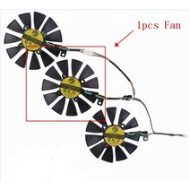 ASUS Strix GTX980TI GTX1060 R9 390 90MM PLD09210S12M T129215SU 그래픽 카드 냉각 팬, 03 1pcs Fan(Mid)