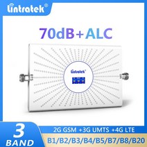 중계기Lintratek-3 밴드 셀룰러 증폭기 900 1800 MHz 850 B20 B7 GSM 2G 3G 4G 신호 부스터 ALC AGC 모바, 03 AU 플러그_04 850 1900 1700 MHz