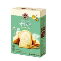 CJ더마켓 홈 베이킹 제과 제빵 빵 만들기 카페 디저트 아이 간식 식빵믹스 초코 핫 케익 와플 브라우니 쿠키 머핀 깨찰빵 식빵 760G, 26개