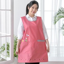 데코에버 꽃과나비 원피스앞치마, 핑크(빅L사이즈)