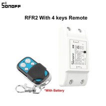 SONOFF-콘센트 RFR2 와이파이 차단기 모듈 DIY 와이파이/433MHz RF 원격 제어 스위치 스마트 홈 자동화는 sonoff RM433 과 함께 작동합니다, RFR2 With 4 key RC