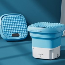 미니세탁기 소형 초소형 행주 신발 걸레 세탁기 접이식미니 세탁기 휴대용 접이식 건조 원심 분리기 포함, 02 파란, [02] 파란