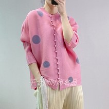 여성 여자 30대 40대 50대 원피스 여행룩 가을룩 하객룩 겨울 여성 플리티드 블라우스 히트 컬러 도트 프