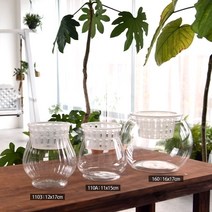 수경 재배용 고투명 BH 플분 플라스틱 화분 매쉬 포트 포함