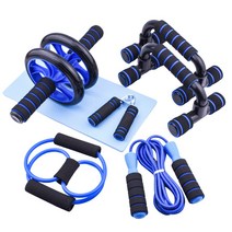루이스 실내운동기구 뱃살다이어트 스포츠 운동기구 7종 세트, 블루 7종세트