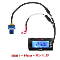 디지털 미니 미터 로프 듀얼 온도 측정기 오일 게이지 오토바이 실린더 전압 시, Meter-14mm-14x1.25