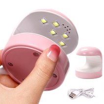 네일 건조기 드라이어 미니 6w led uv 램프 micro usb 젤 광택 경화 기계, 55540