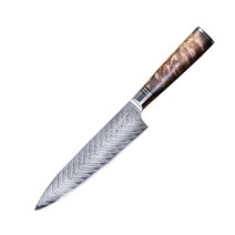 FINDKING AUS10 다마스쿠스 셰프 나이프 식칼 BB타입 19+14cm 일본 수입 특수강 제작, 단품