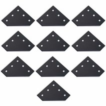 블랙 L 모양 2020 코너 브래킷 플레이트 5홀 90도 접합 Prusa i3 MK3 MK3S 베어 BLV MGN 큐브 3D 프린터 20 시리즈 알루미늄 프로파일 프레임 (5 구멍, Black_10