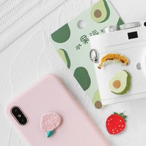 과일 파티 파스텔 와펜 브로치 패치 패션 소품, 복숭아