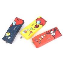 초등학생 어몽어스 캐릭터 사각 소프트 필통 샤프 미니필통 유치원생 1학년, 게임스(옐로)