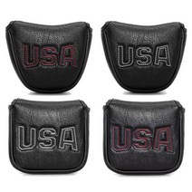 브라더스골프 USA 블랙 퍼터커버 말렛형 (자석타입), 일반 블랙