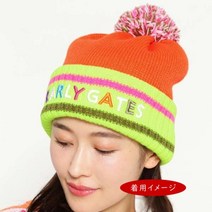 파리게이츠 모던 나바호 무늬 여성 봉봉 니트 모자 와치캡 053-2287104 22FW, 오렌지(151)