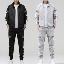 예스라인 테이핑 집업 트레이닝복세트 남자트레이닝복세트 츄리닝세트 봄가을 빅사이즈 긴팔긴바지