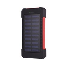 태양광 보조배터리 50000mAh 태양 보조베터리 대용량 외장 배터리 휴대용 야외 여행 긴급 아이폰 호환 Xiaomi 삼성, [01] 30001 mAh-50000 mAh, [06] red