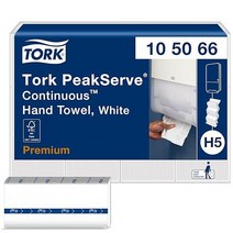 Tork PeakServe 사용용 연속 핸드 타월 흰색 H5 고급 12 x 410 활용 시트 105065, 12 x 270 sheets
