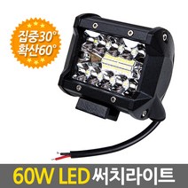 E.T.Shop 차량용 써치라이트 써치등 작업등 화물차 후미등 후진등 안개등 집어등, 60W와이드집중확산겸용(60WLEDwidesearchlight)