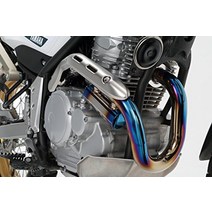 오토바이 머플러 매니폴드 마후라 빔 serow250 fi2008g224-65-100 서브 챔버가 있는 전체 티타늄 전면 파이프