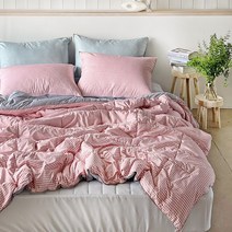 [클푸]알러지케어 신디 레드 사계절 차렵이불 Q