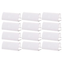 12pcs 캠핑 캠핑 피크닉 파티 플라스틱 테이블 천 덮개 치마 클립 홀더 클램프, 하얀색