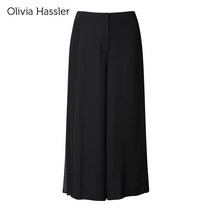 [올리비아하슬러] 사이드 플리츠 7부 팬츠