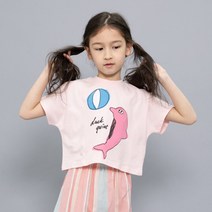 [매직에디션9] 덕콰이어트 돌핀크롭티셔츠 라이트핑크 DQ32TS116