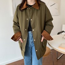 타니즈 모페 누빔안감 배색 야상 자켓