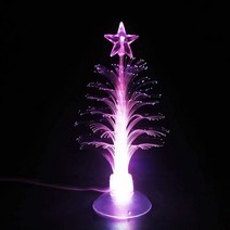 크리스마스트리나무 고급 전나무 벽 미니 장식 소품LED 광섬유 크리스마스 트리 배터리 다채로운 미니 플래, 01 1pcs Colorful