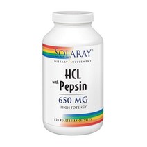 솔라레이 베타인 HCL 위드 펩신 소화효소제 650mg 250베지캡슐