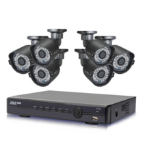 JWC CCTV 자가설치 400만화소 6채널CCTV 세트(2테라 하드장착), 6채널 CCTV세트 10mX3개와 20mX3개