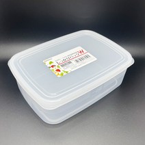 프리미엄 직사각 밀폐용기 W 1300ml 신선 보관 용량 눈금 표시 일제 다용도 수납함 냉장고 정리